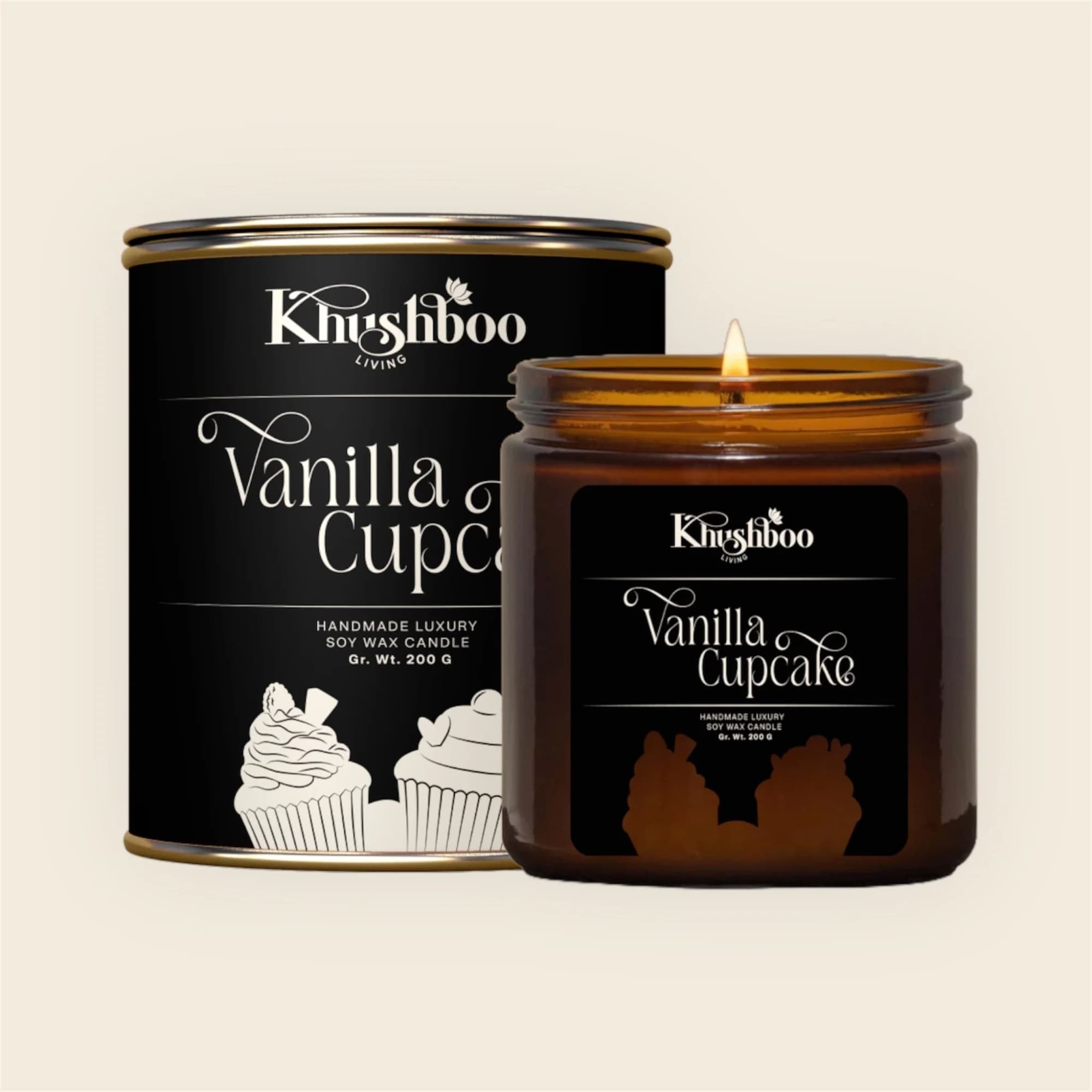 Vanilla Cupcake Soy Wax Candle 200g image 3