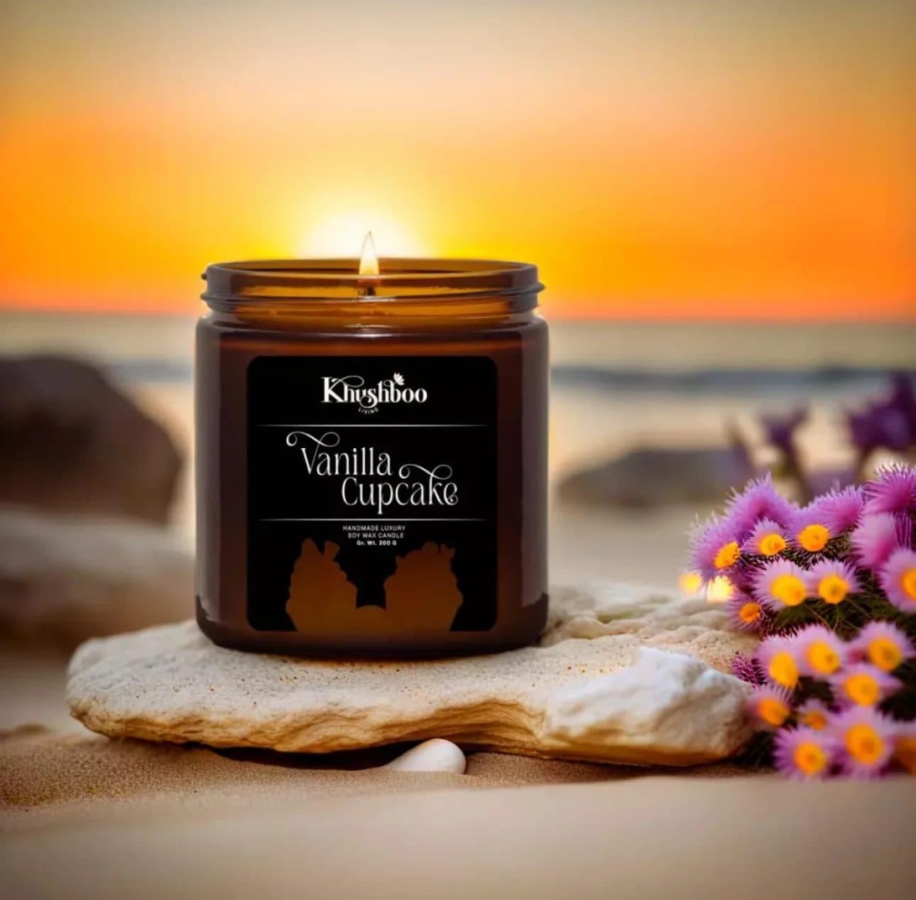 Vanilla Cupcake Soy Wax Candle 200g image 6