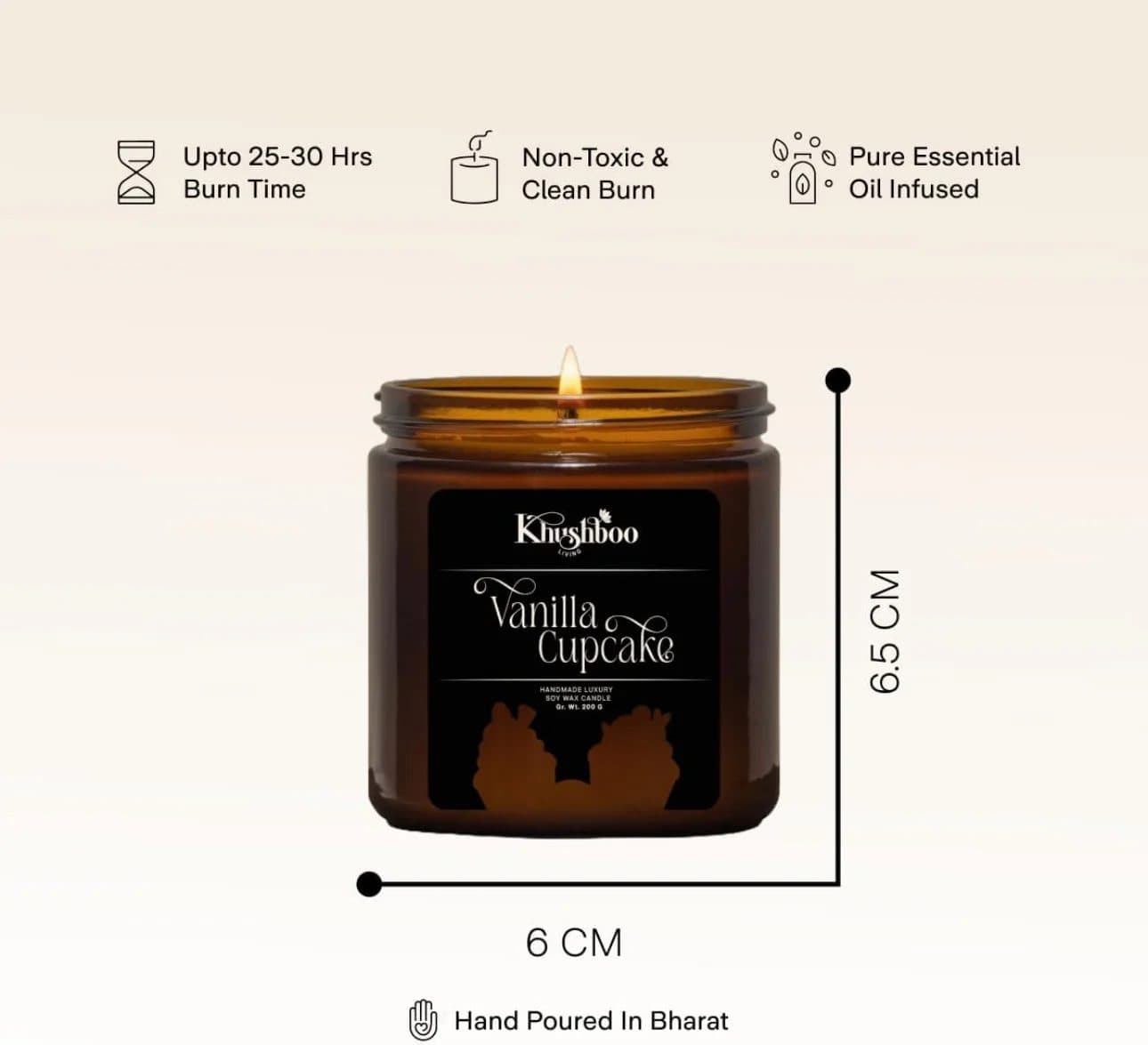Vanilla Cupcake Soy Wax Candle 200g image 7