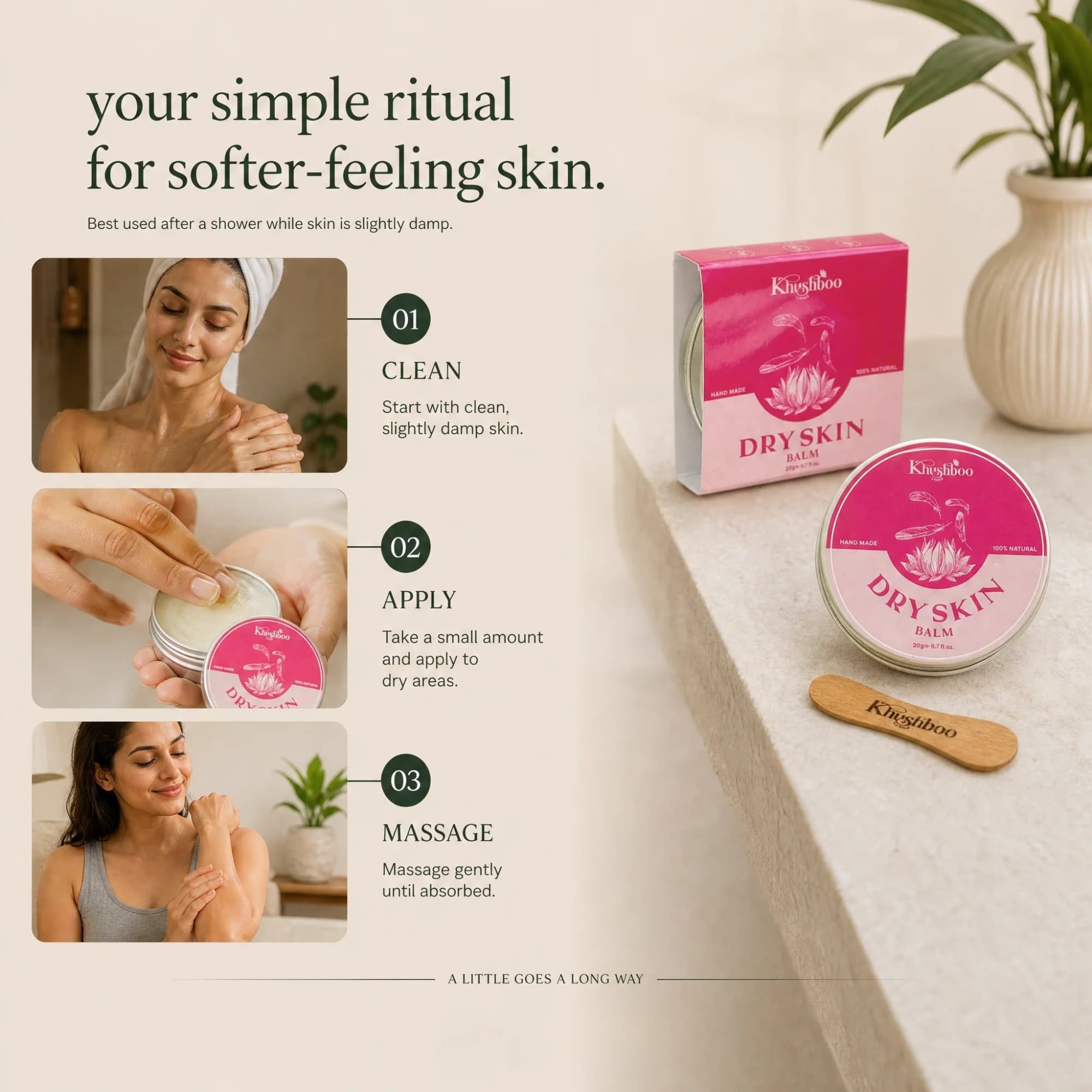 Dry Skin Balm 100% Natural & Handmade image 2