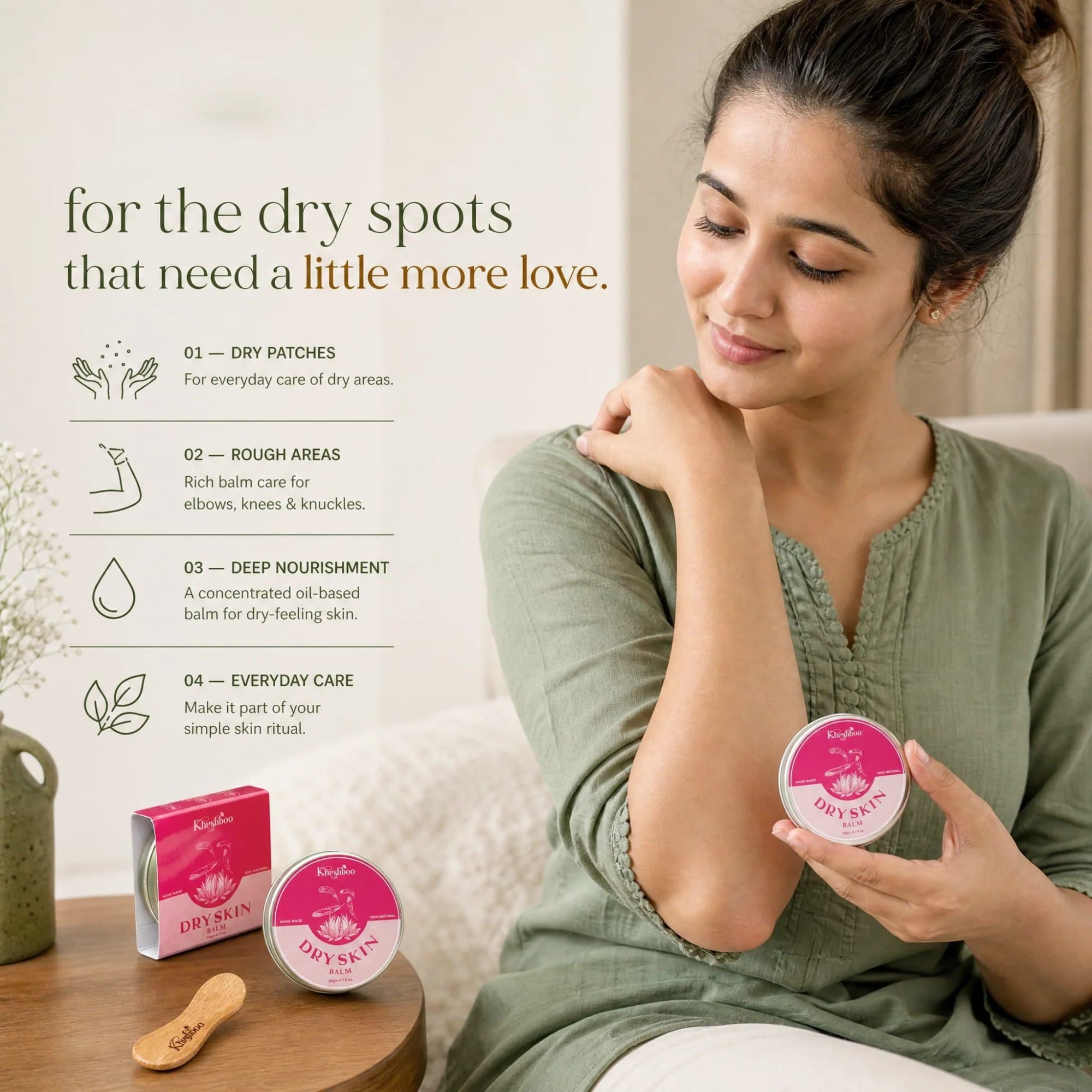 Dry Skin Balm 100% Natural & Handmade image 4