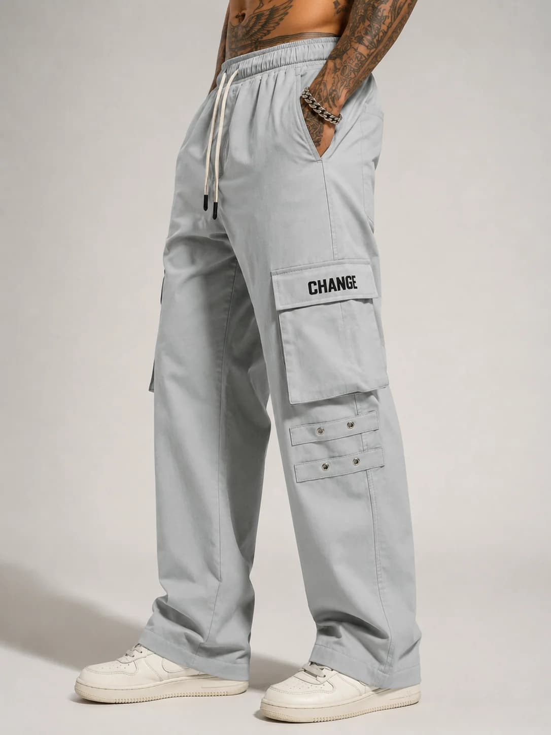 Straight Fit Cargo Pants - Urban Streetwear Lowers image 1