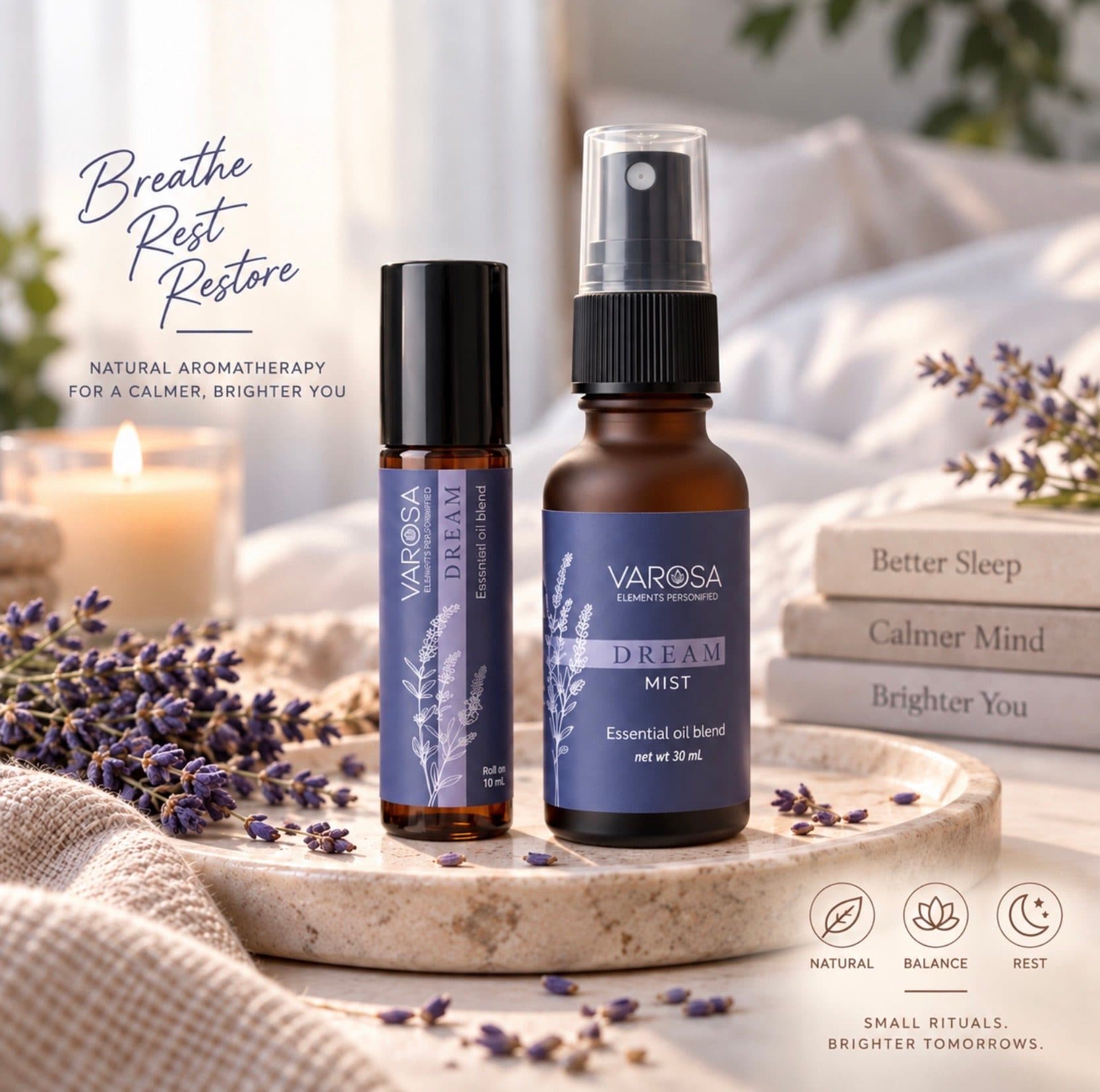 Essential Oil Blends Combo-Dream (Rollon & Mist ) image 6