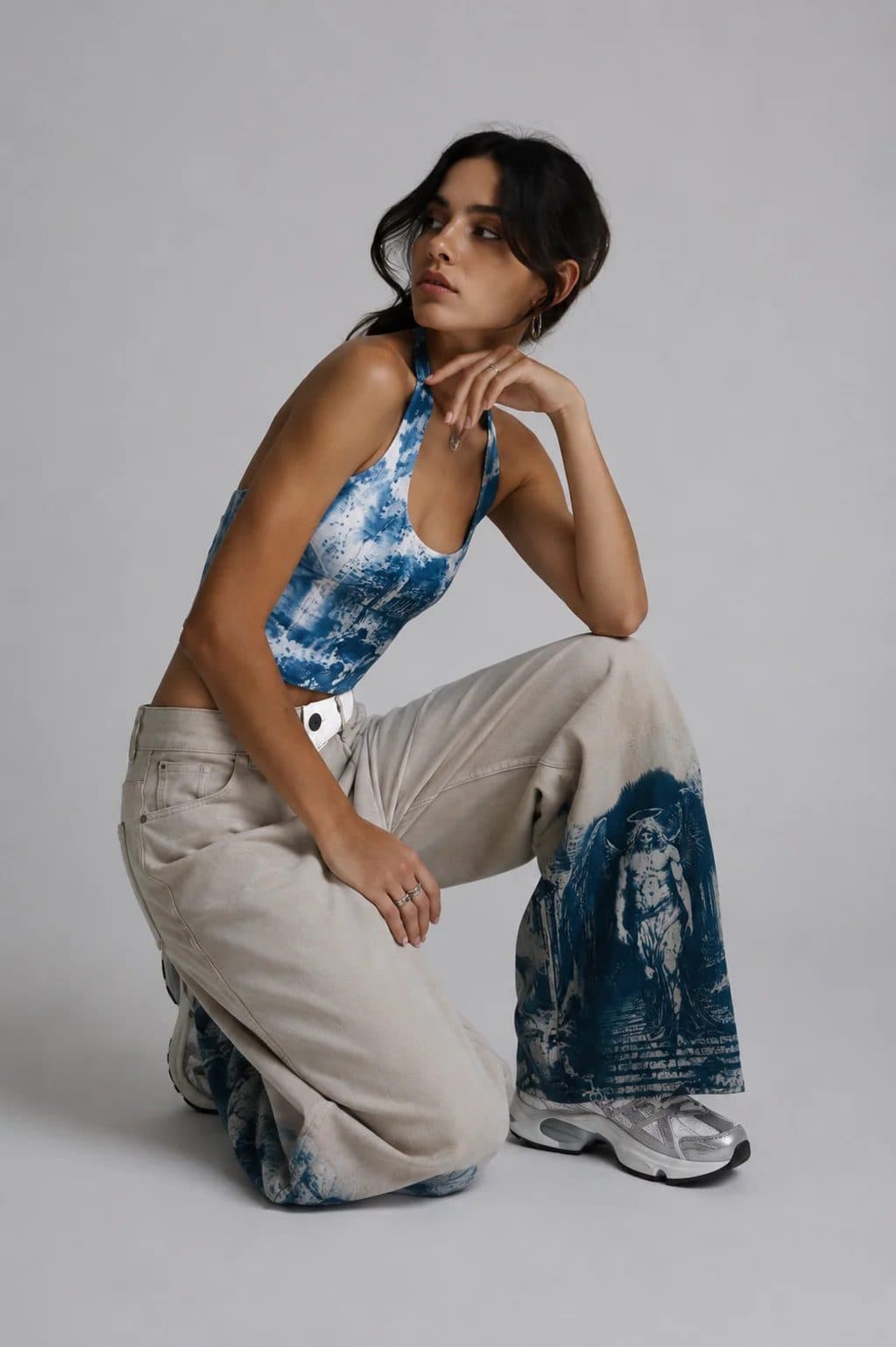 Fallen Seraph - Handmade Sunprinted Barrel Denim image 1