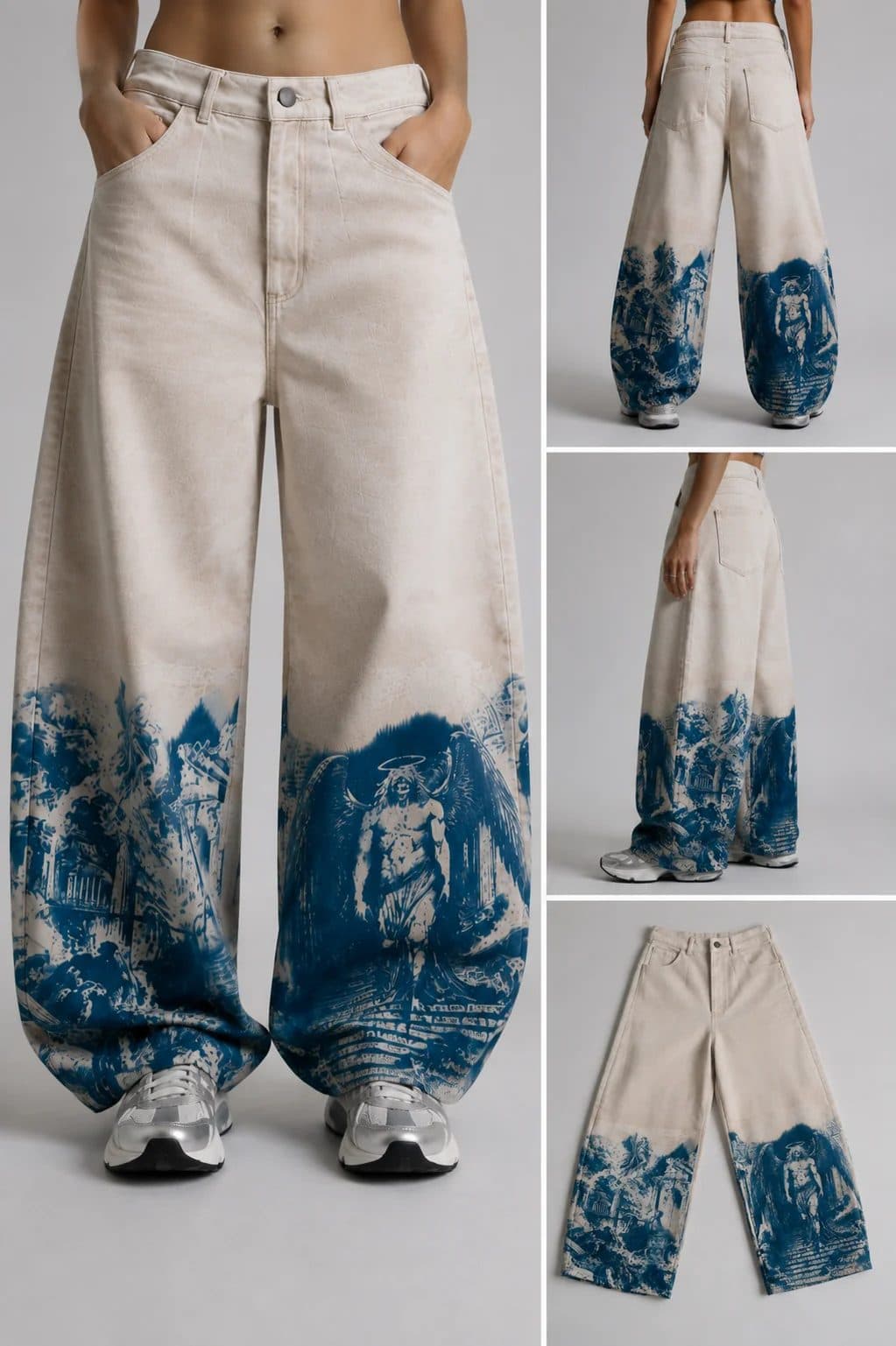 Fallen Seraph - Handmade Sunprinted Barrel Denim image 2