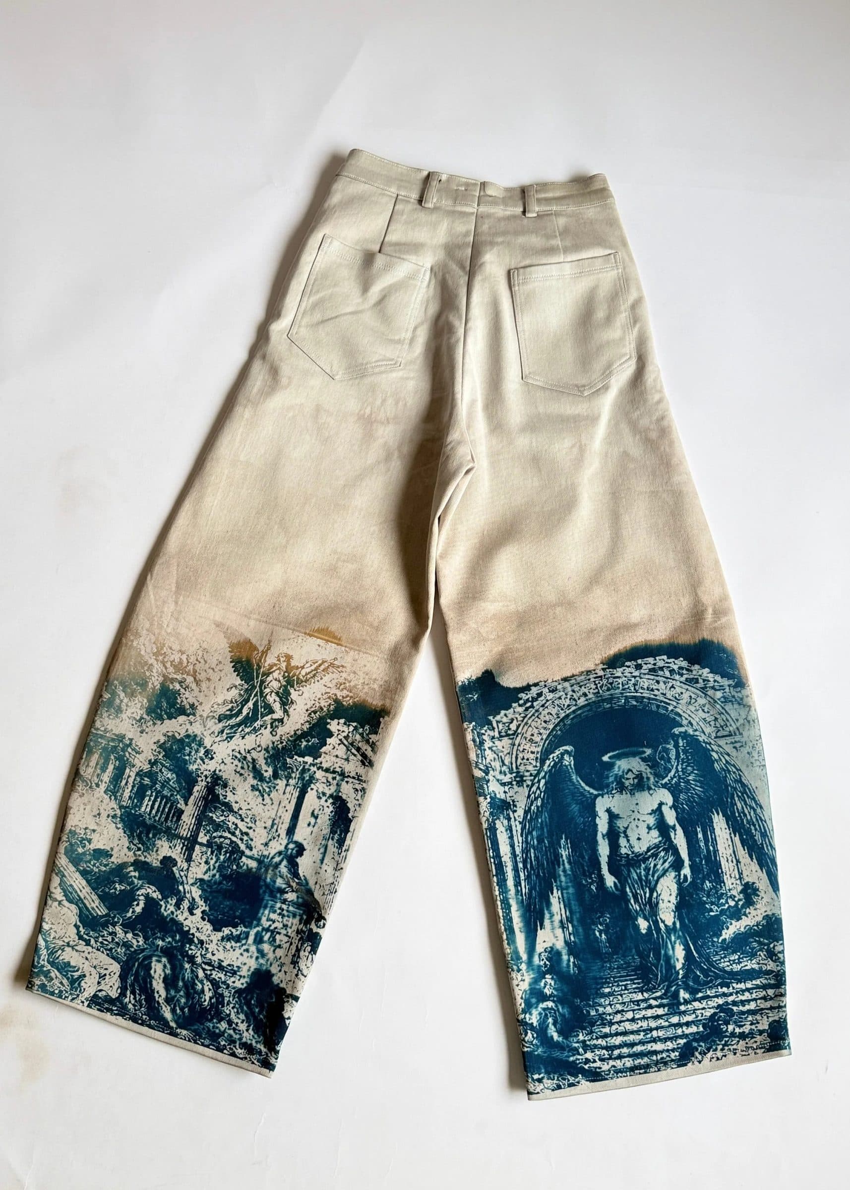 Fallen Seraph - Handmade Sunprinted Barrel Denim image 4