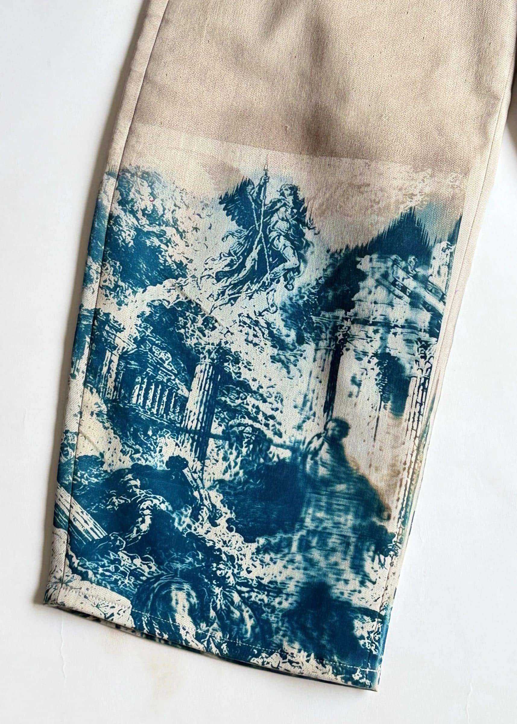 Fallen Seraph - Handmade Sunprinted Barrel Denim image 9