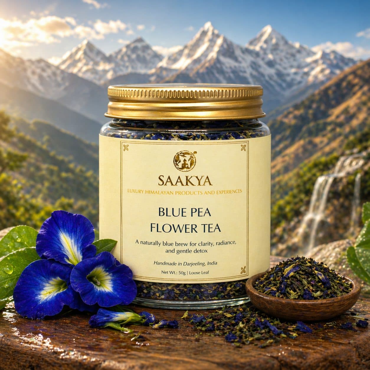 Saakya Blue Pea Flower Green Tea | Darjeeling Butterfly Pea | 50g image 2