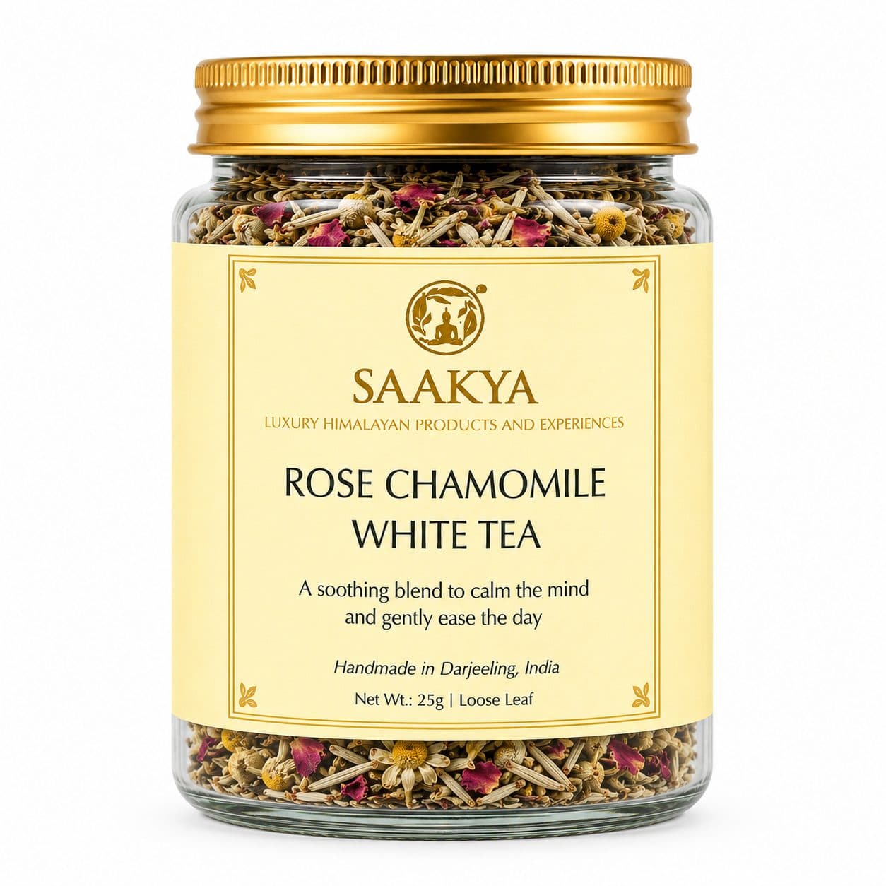 Saakya Rose Chamomile White Tea | Darjeeling Floral Blend | 25g image 1