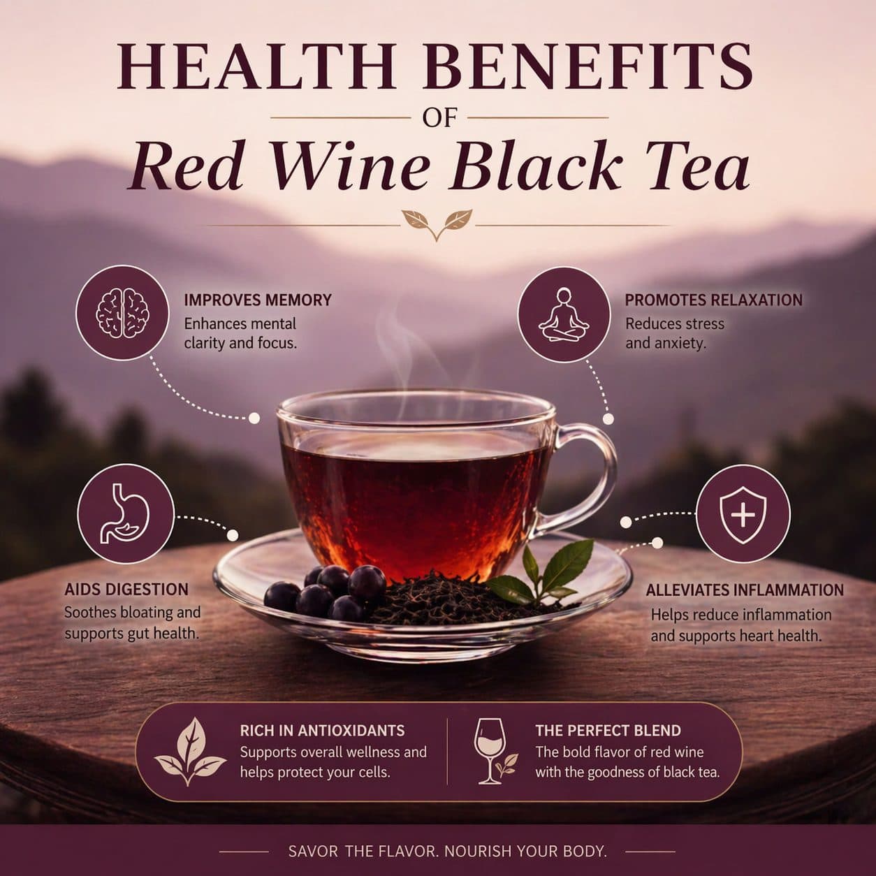 Saakya Red Wine Black Tea | Darjeeling Grape Black Tea | 50g image 3
