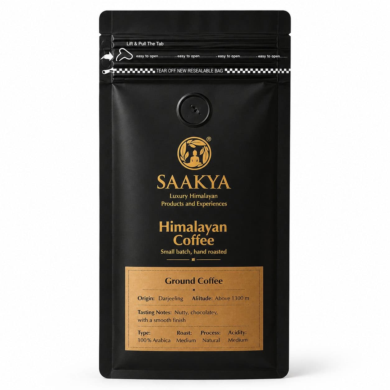 Saakya 100% Arabica Himalayan Coffee Medium Roast | Ground 250g image 1