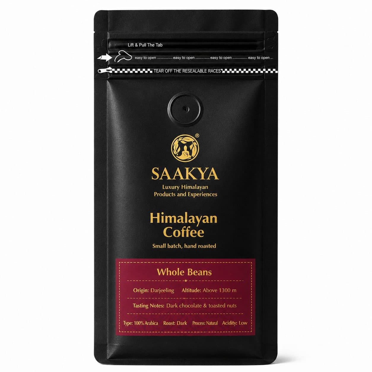 Saakya 100% Arabica Himalayan Coffee Dark Roast | Whole Beans 250g image 1