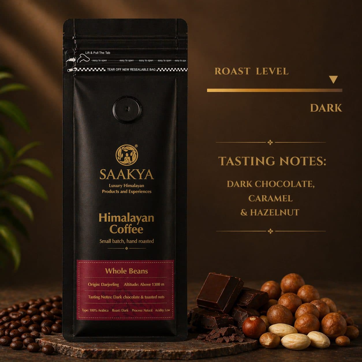 Saakya 100% Arabica Himalayan Coffee Dark Roast | Whole Beans 250g image 4