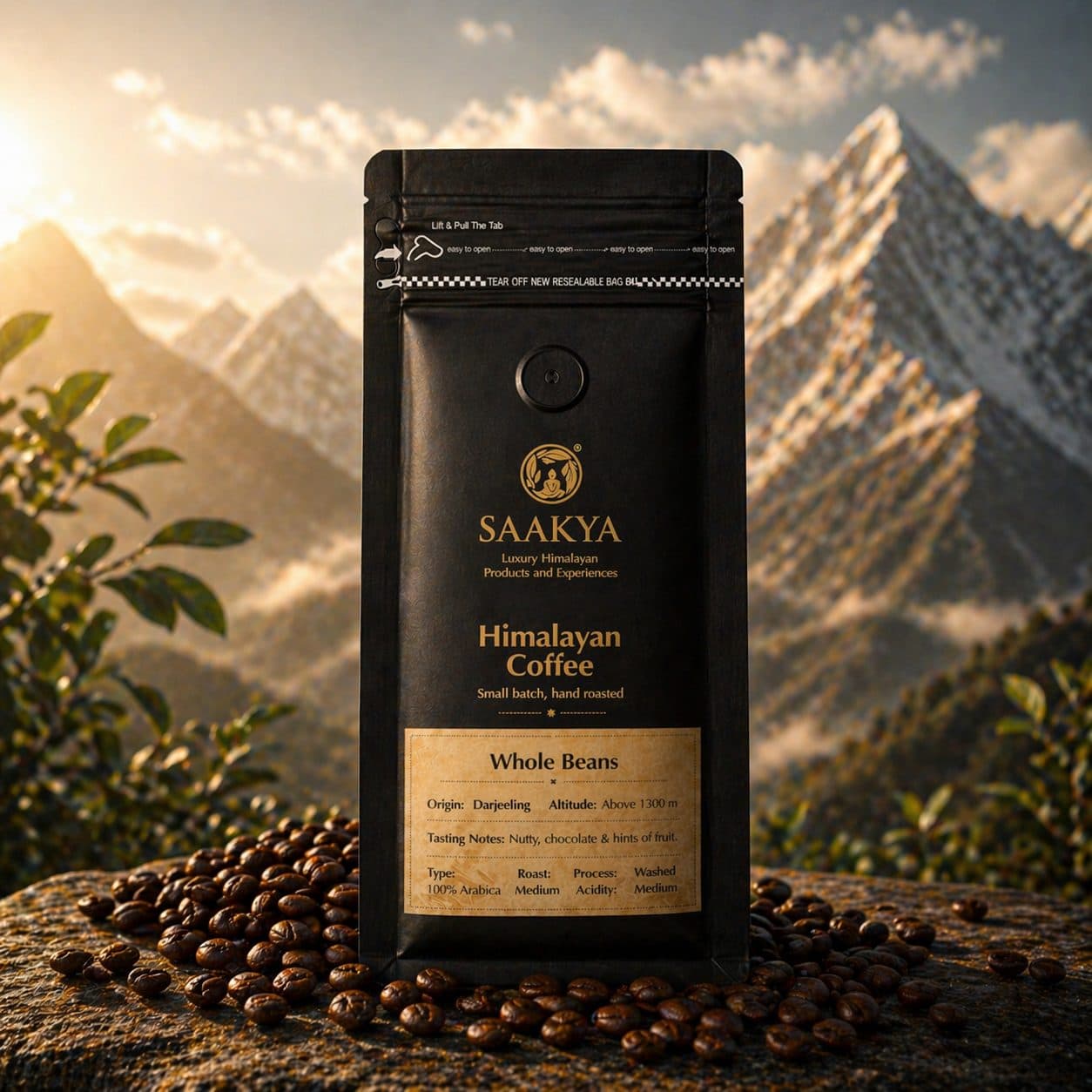 Saakya 100% Arabica Himalayan Coffee Medium Roast | Whole Beans 250g image 2