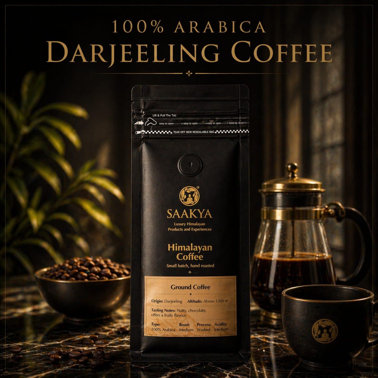 Saakya 100% Arabica Himalayan Coffee Medium Roast | Whole Beans 250g image 3