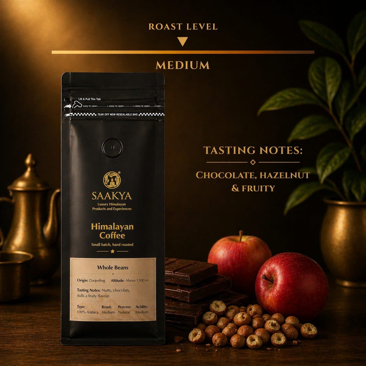 Saakya 100% Arabica Himalayan Coffee Medium Roast | Whole Beans 250g image 4