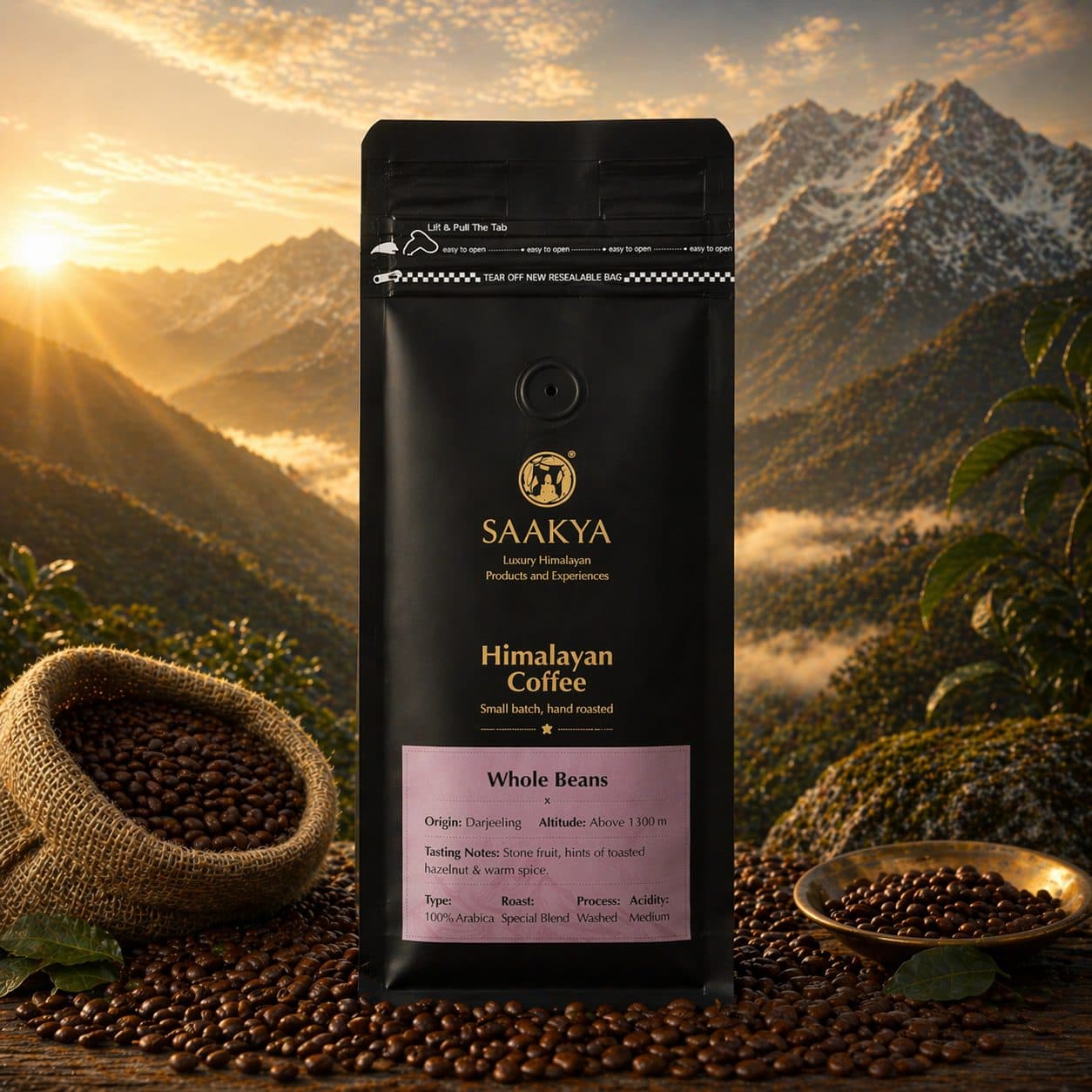 Saakya 100% Arabica Himalayan Coffee Special Blend | Whole Beans 250g image 2