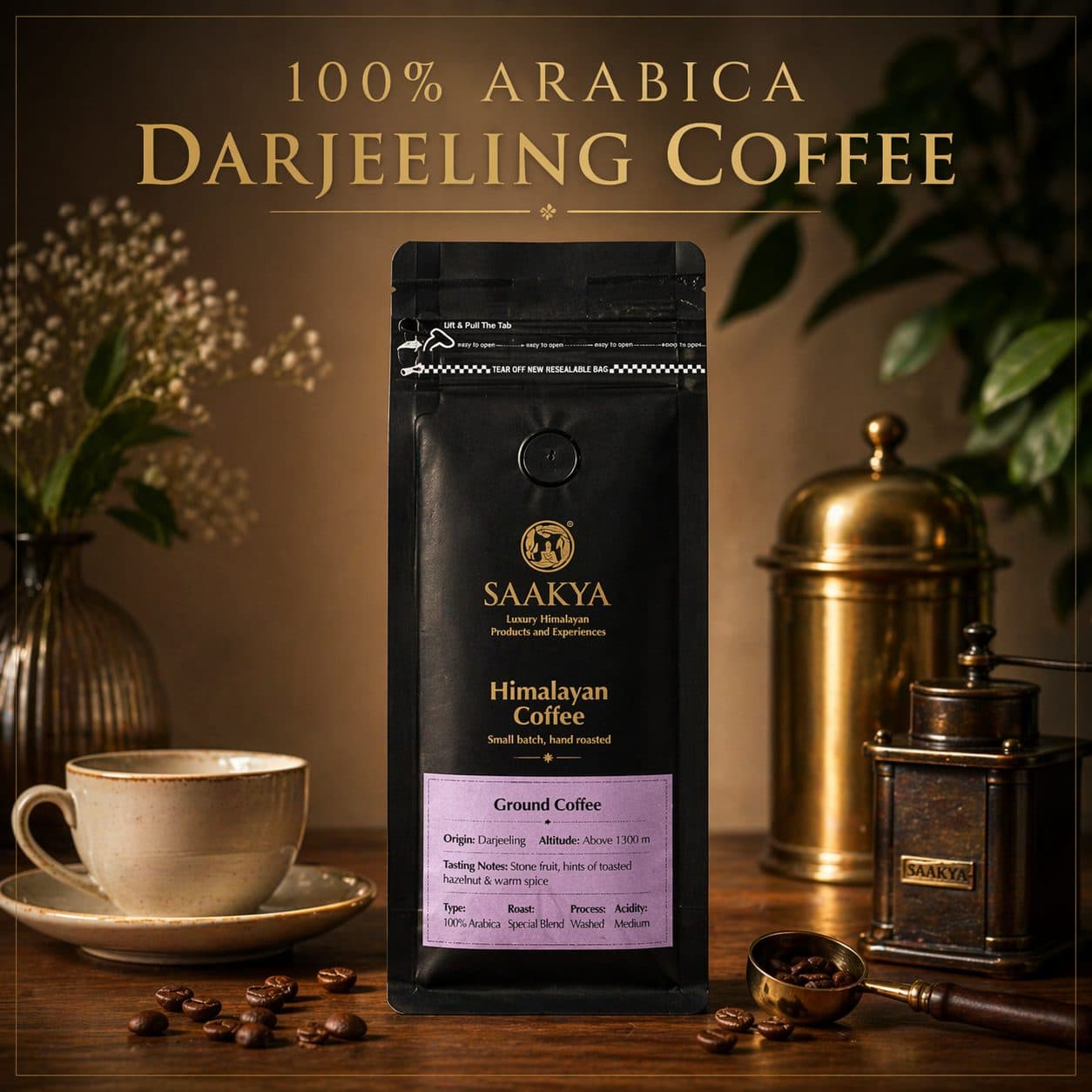Saakya 100% Arabica Himalayan Coffee Special Blend | Ground 250g image 3