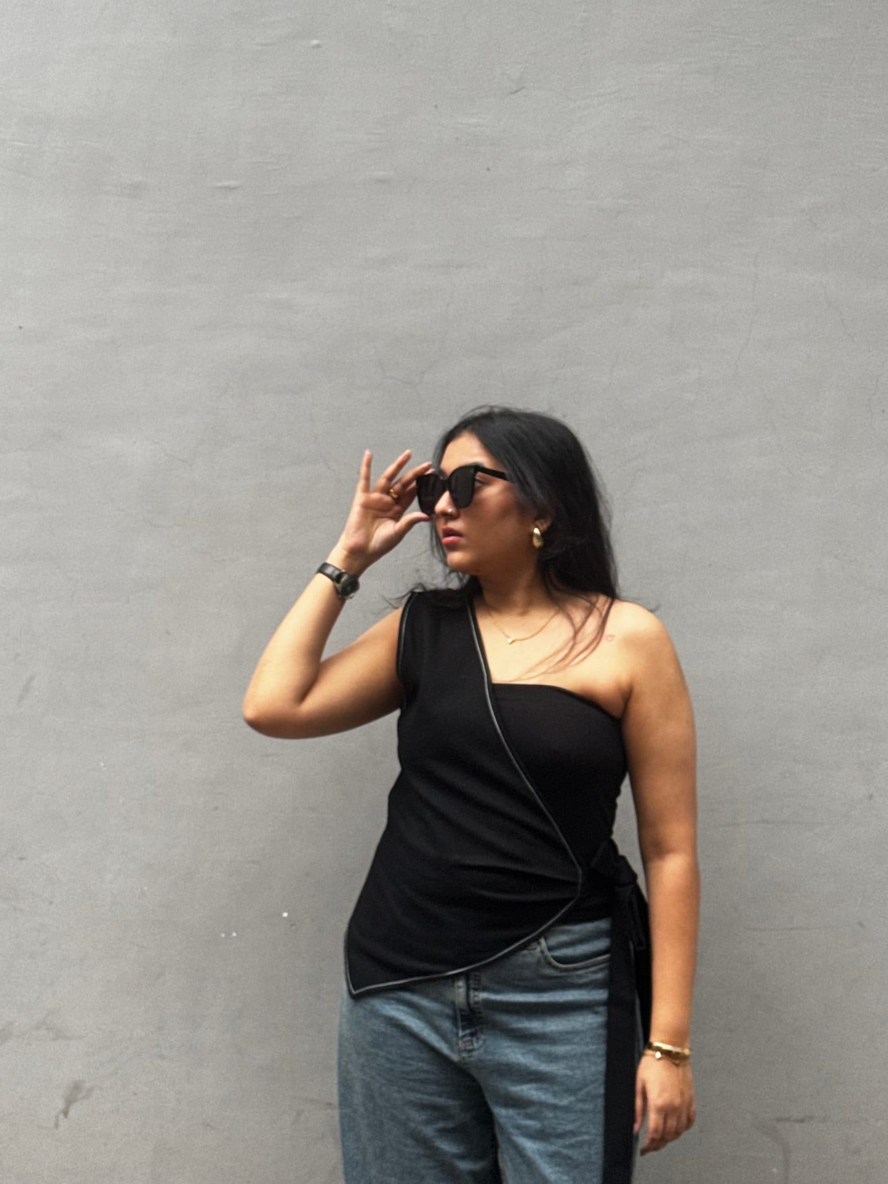 Aligned One-Shoulder Jacket image 10