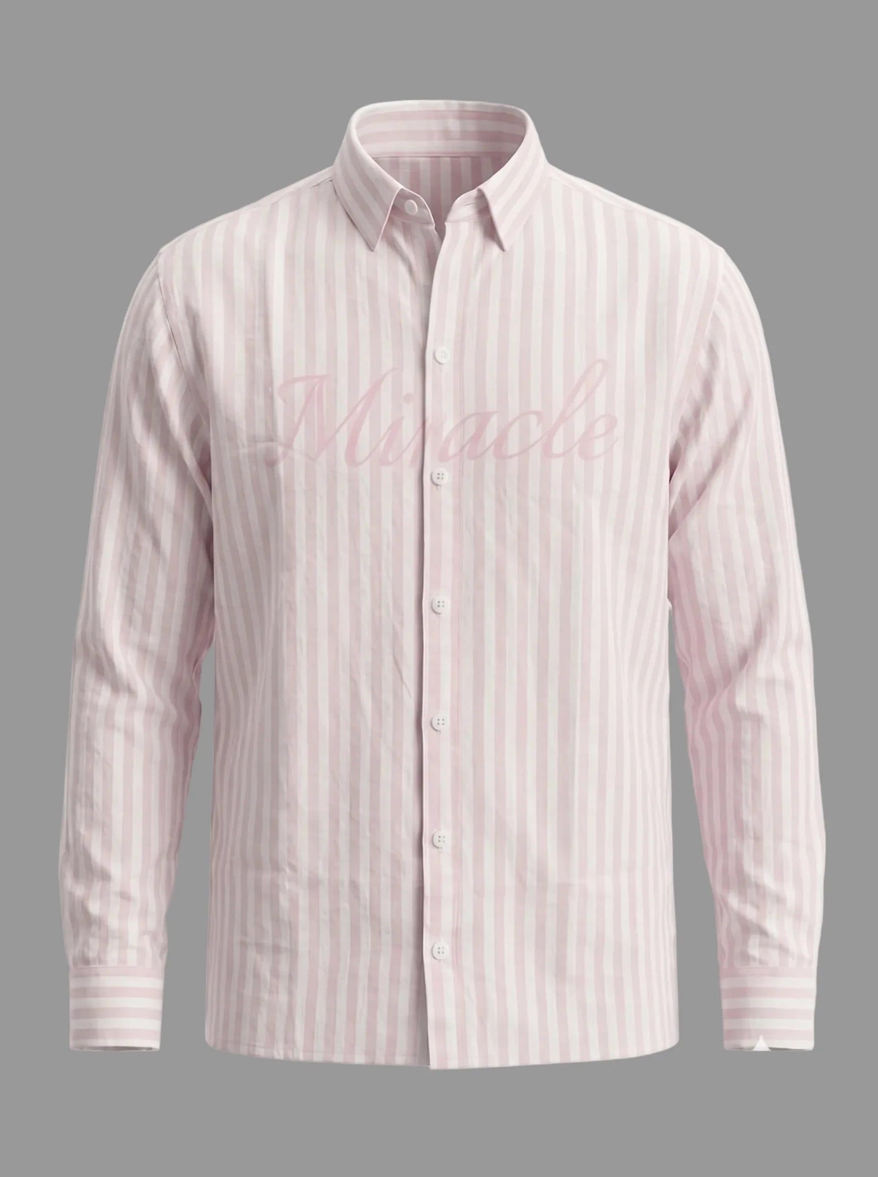 Off-Duty Linen Stripes - Blush Pink image 1