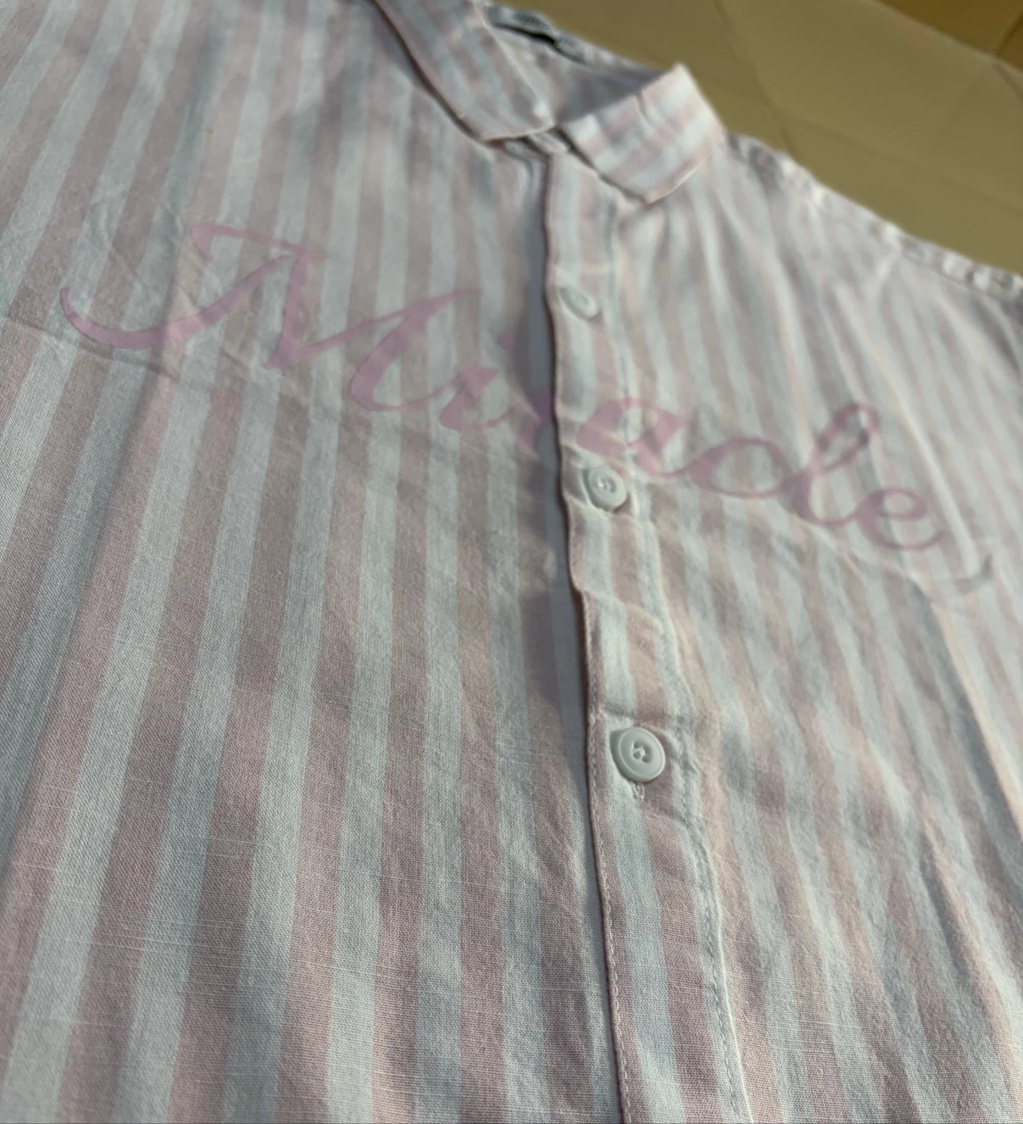 Off-Duty Linen Stripes - Blush Pink image 5