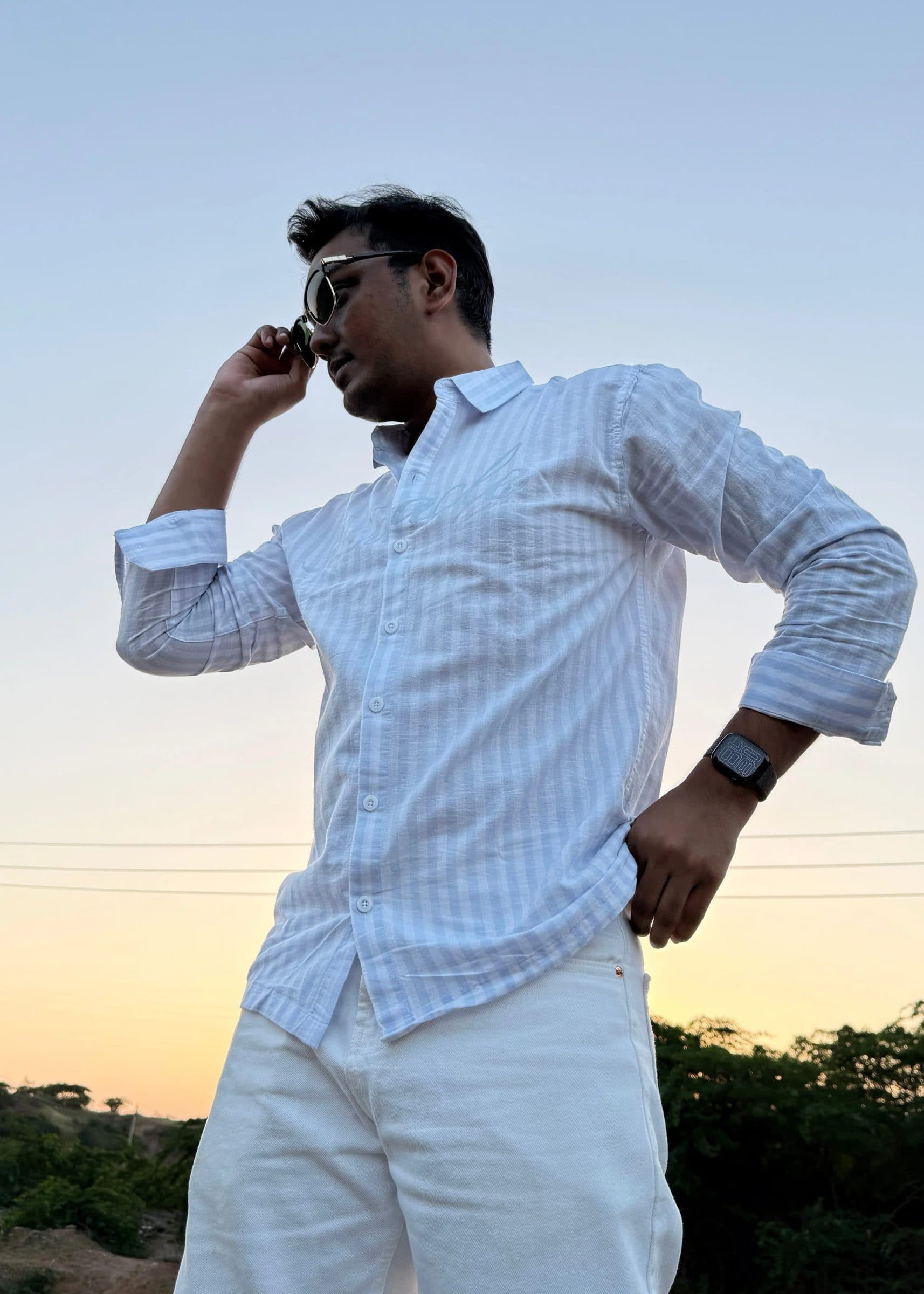 Off-Duty Linen Stripes - Pastel Blue image 4