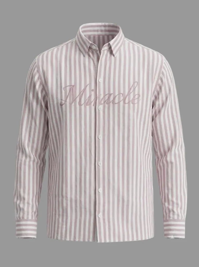 Off-Duty Linen Stripes - Pastel Lavender image 1