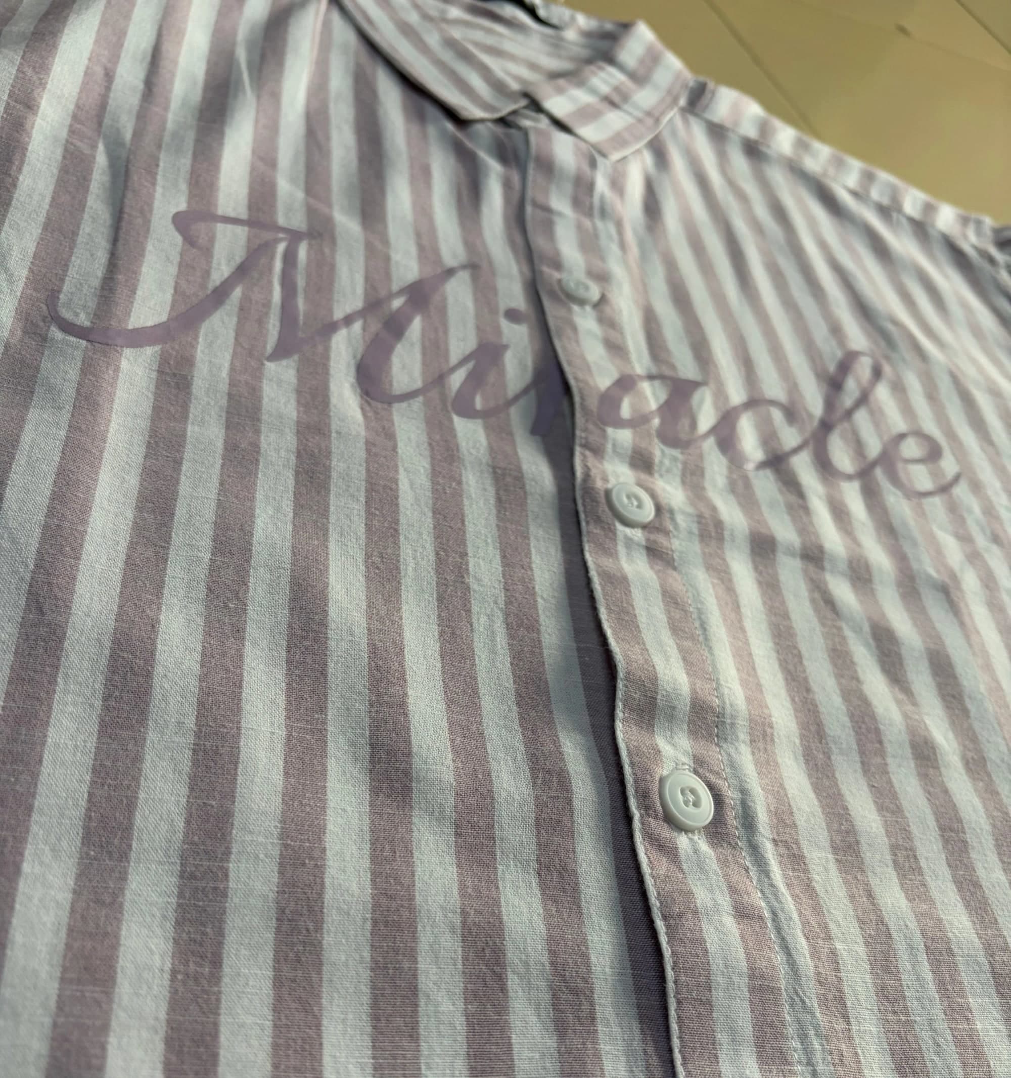Off-Duty Linen Stripes - Pastel Lavender image 5