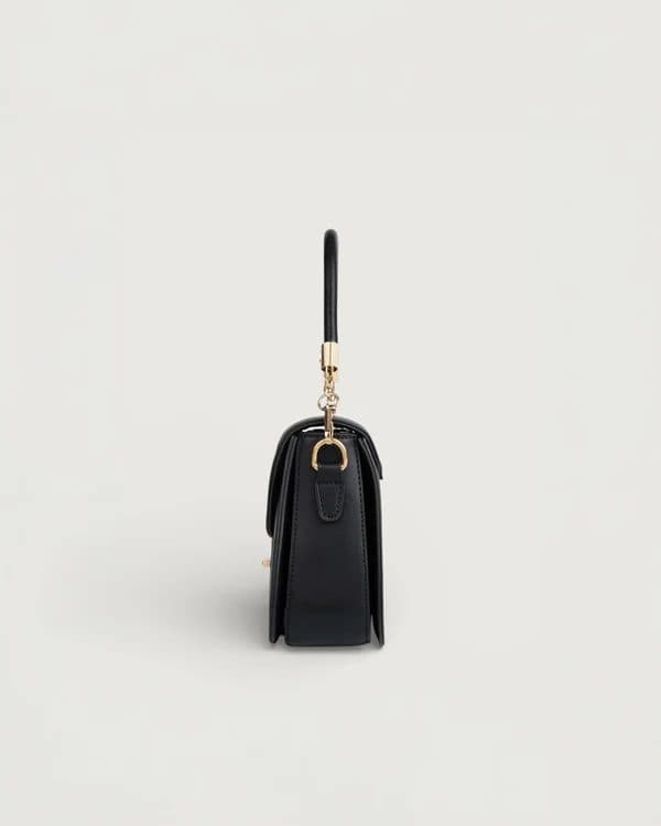 THE MIRA SHOULDER BAG IN - JET BLACK image 3