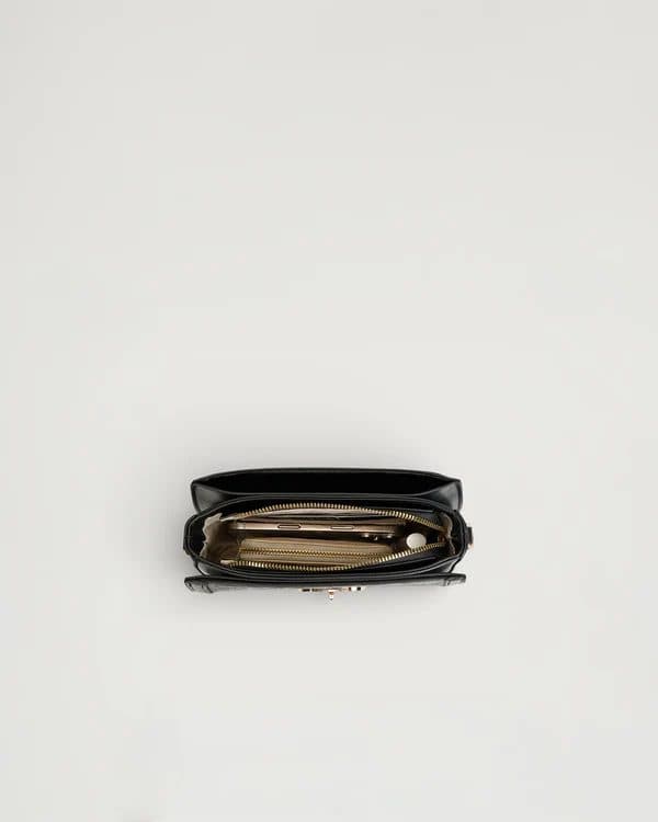 THE MIRA SHOULDER BAG IN - JET BLACK image 5