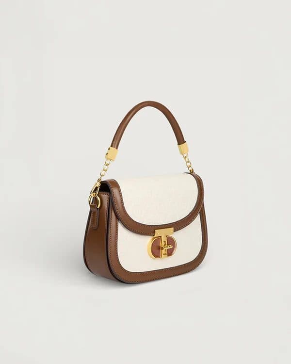 THE MIRA SHOULDER BAG IN - OYSTER CREAM image 2