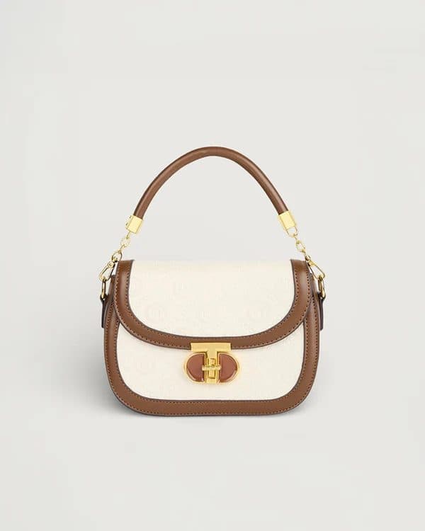 THE MIRA SHOULDER BAG IN - OYSTER CREAM image 1