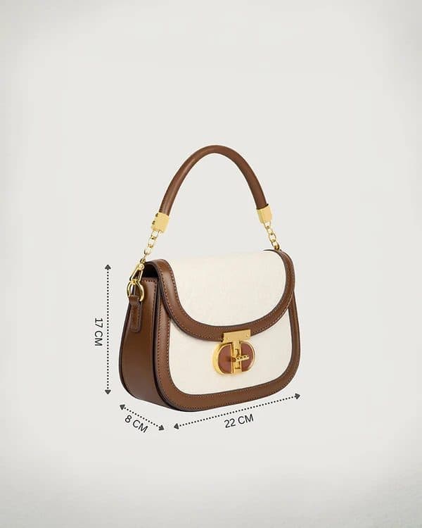 THE MIRA SHOULDER BAG IN - OYSTER CREAM image 6